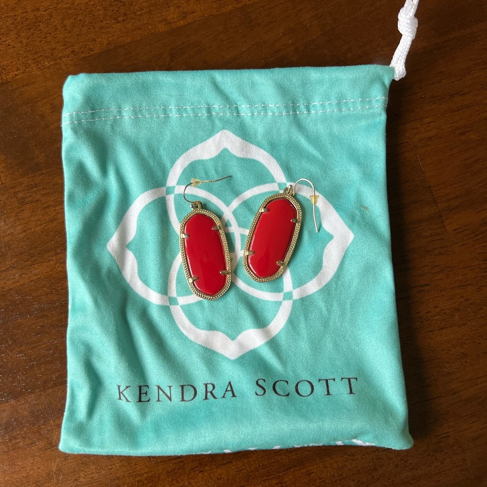 Red Kendra Scott earrings